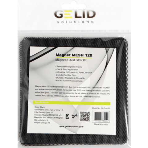 Пылевой фильтр GELID Magnet Mesh Fan Filter 120_0