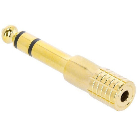 Переходник 3.5 Jack (F) - 6.3 Jack (M), Adam Hall K4AMF3JM3GOLD_1