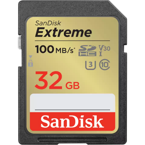 Карта памяти 32Gb SD SanDisk Extreme (SDSDXVT-032G-GNCIN)