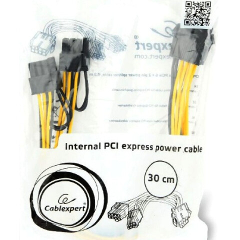 Переходник 6-pin PCI-E - 2x 6+2-pin PCI-E, Gembird CC-PSU-85_0