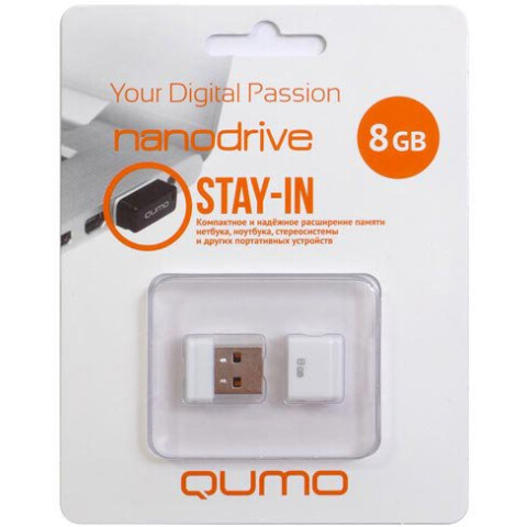 USB Flash накопитель 8Gb QUMO Nano White_0