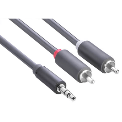 Кабель 3.5 Jack (M) - 2xRCA (M), 1м, Greenconnect GCR-51723