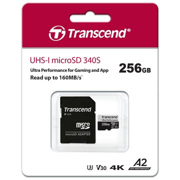 Карта памяти 256Gb MicroSD Transcend + SD адаптер (TS256GUSD340S)_0
