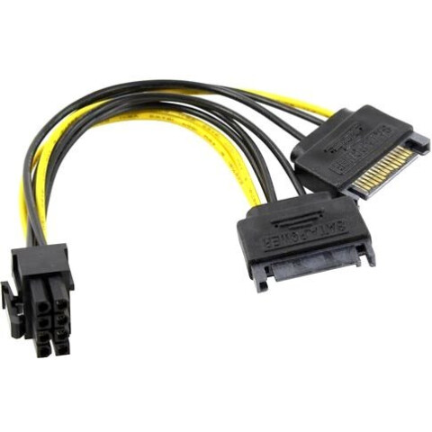 Переходник 2x SATA (M) - PCI-E 6+2pin, Orient C588