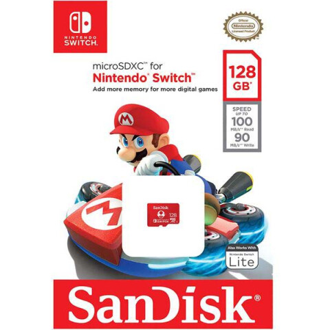 Карта памяти 128Gb MicroSD SanDisk Nintendo Switch (SDSQXAO-128G-GNCZN)_0