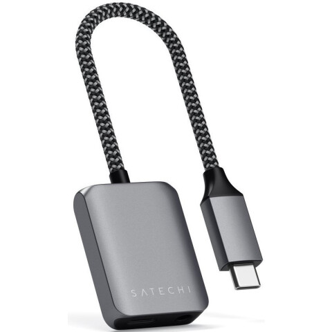Переходник USB Type-C (M) - mini jack 3.5мм + USB Type-C (F), Satechi ST-UCAPDAM