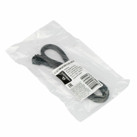 Кабель Cablexpert SATA - SATA, 1м (CC-SATAM-DATA90-BLBR-100CM)_2