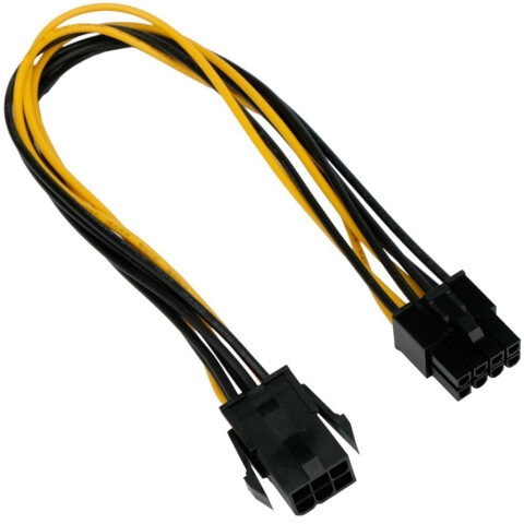 Переходник 6-pin PCI-E - 8-pin (6+2) PCI-E, Cablexpert CC-PSU-68-30CM