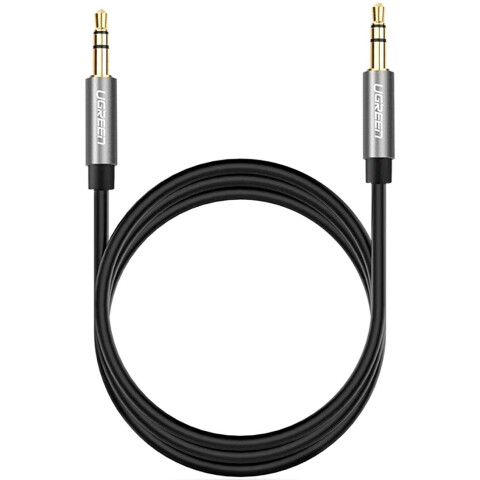 Кабель 3.5 Jack (M) - 3.5 Jack (M), 1.5м, UGREEN AV119 Grey/Black_0