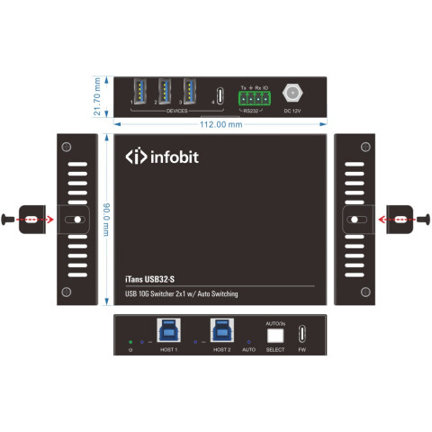 Переключатель USB Infobit iTrans USB32-S_2