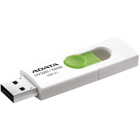 USB Flash накопитель 64Gb ADATA UV320 White/Green