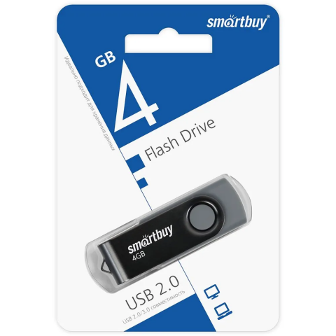 USB Flash накопитель 4Gb SmartBuy Twist Black (SB004GB2TWK)_1