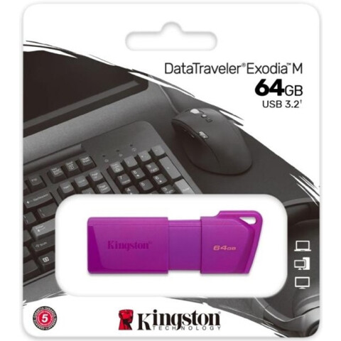 USB Flash накопитель 64Gb Kingston DataTraveler Exodia M Neon Purple (KC-U2L64-7LP)_0