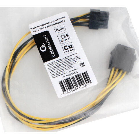 Кабель удлинительный PCI-E 8-pin - PCI-E 8-pin, 0.3м, Cablexpert CC-PSU-EPS-8_1