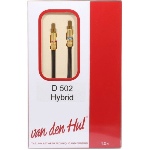 Кабель 1x RCA (M) - 1x RCA (M), 1.2м, Van den Hul D - 502 Hybrid B19AA012