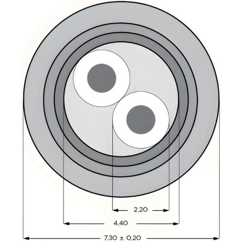 Кабель акустический Van den Hul 3T The Valley B73BR008, 0.8м_2