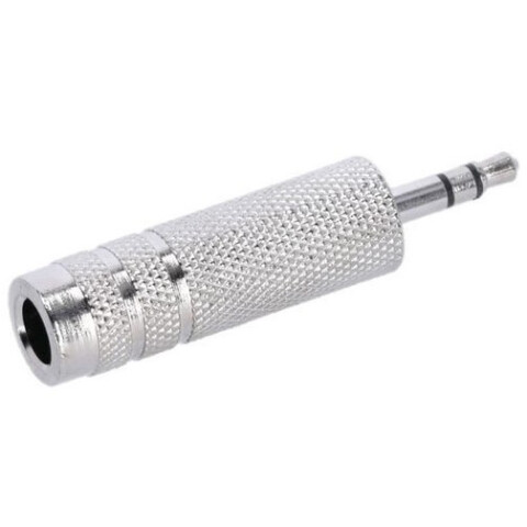 Переходник 3.5 Jack (M) - 6.3 Jack (F), Adam Hall K4AJF3MM3METAL_0