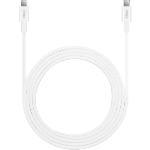 Кабель USB Type-C - USB Type-C, 2м, ttec 2DK45 White