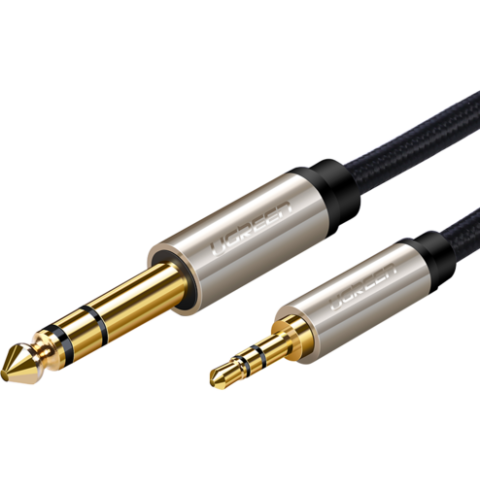 Кабель 3.5 Jack (M) - 6.3 Jack (M), 3м, UGREEN AV127 Grey