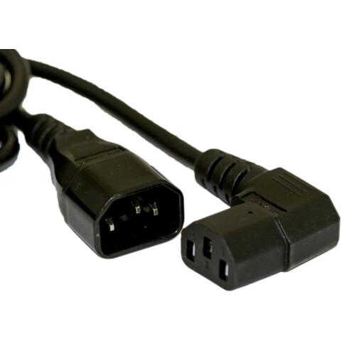 Кабель питания IEC-320-C14 - IEC-320-C13, 3м, Hyperline PWC-IEC13A-IEC14-3.0-BK