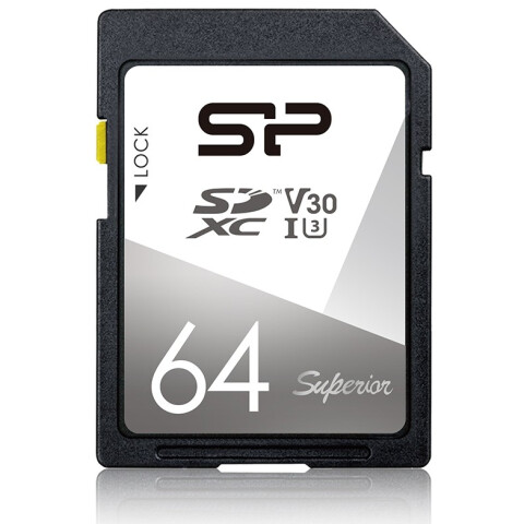 Карта памяти 64Gb SD Silicon Power Superior (SP064GBSDXCV3V10)