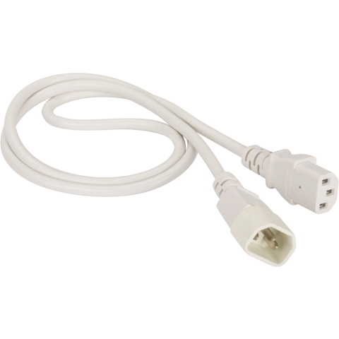 Кабель питания IEC-320-C13 - IEC-320-C14, 3м, Lanmaster LAN-PP13/14-3.0-WH