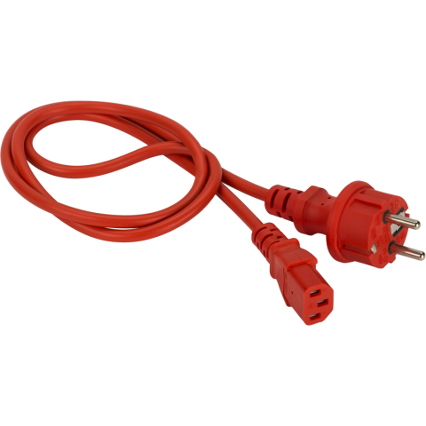 Кабель питания IEC-320-C13 - Schuko, 1.5м, Lanmaster LAN-PP13/SH-1.5-RD