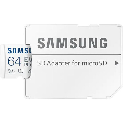 Карта памяти 64Gb MicroSD Samsung EVO Plus + SD адаптер (MB-MC64KA)_1