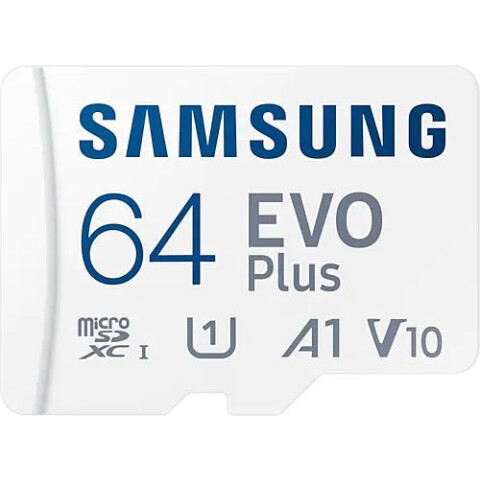 Карта памяти 64Gb MicroSD Samsung EVO Plus + SD адаптер (MB-MC64KA)_3