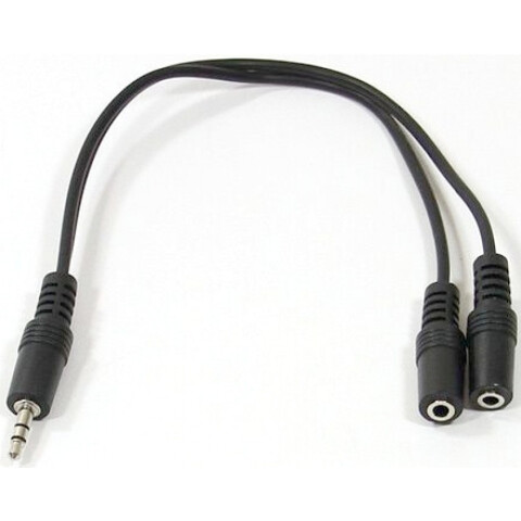 Разветвитель 3.5 Jack (M) - 2x 3.5 Jack (F), VCOM CV203-0.2M_0