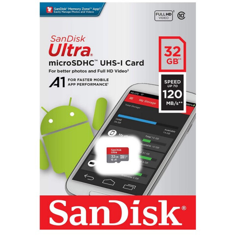Карта памяти 32Gb MicroSD SanDisk Ultra (SDSQUA4-032G-GN6MN)_0