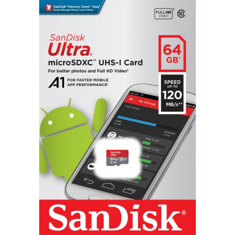 Карта памяти 64Gb MicroSD SanDisk Ultra (SDSQUA4-064G-GN6MN)_0