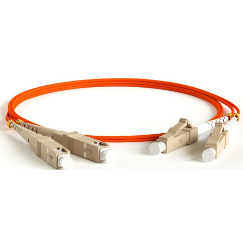 Патч-корд Hyperline FC-D2-62-LC/PR-SC/PR-H-0.5M-LSZH-OR, 0.5м