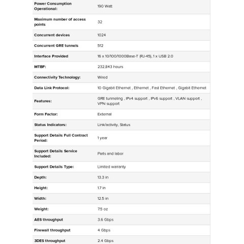 Wi-Fi контроллер HP JW678A Aruba 7010 (RW) Clients Controller_1