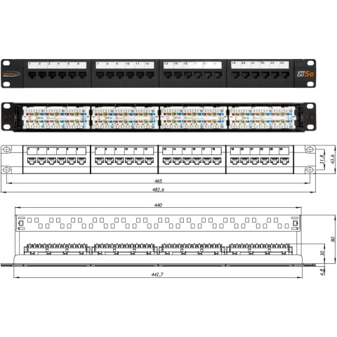 Патч-панель NIKOMAX NMC-RP24UD2-1U-BK_0