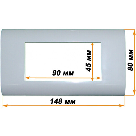 Накладка на цоколь Lanmaster LAN-FR45X90-WH_0