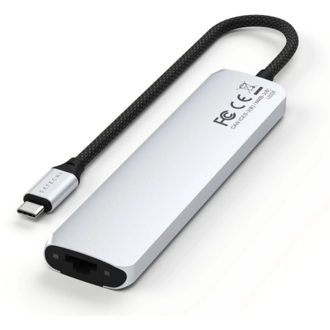 Док-станция Satechi 7-in-1 USB-C Slim Multiport Adapter with Ethernet Silver_1
