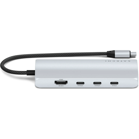 Док-станция Satechi USB-C Multiport Adapter V3 Silver (ST-P8KES)_2