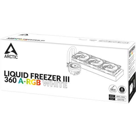 Система жидкостного охлаждения Arctic Cooling Liquid Freezer III 360 ARGB White_5