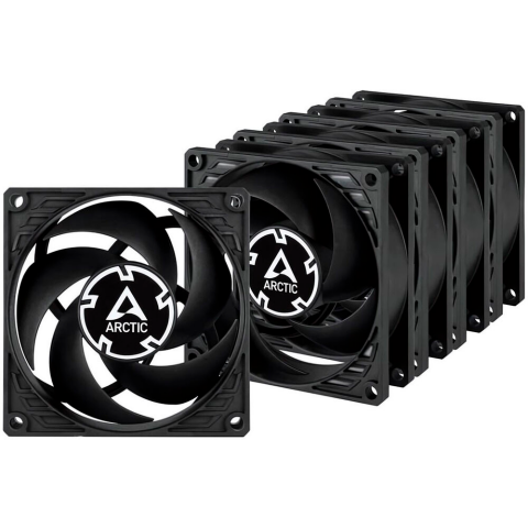 Вентилятор для корпуса Arctic Cooling P8 Slim PWM PST Black (5 шт.)