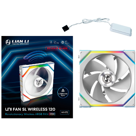 Вентилятор для корпуса Lian Li UNI Fan SL Wireless 120 Reverse Blade White_5