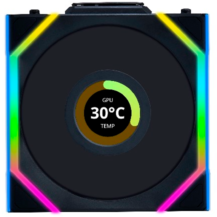Вентилятор для корпуса Lian Li UNI Fan SL Wireless LCD 120 Black