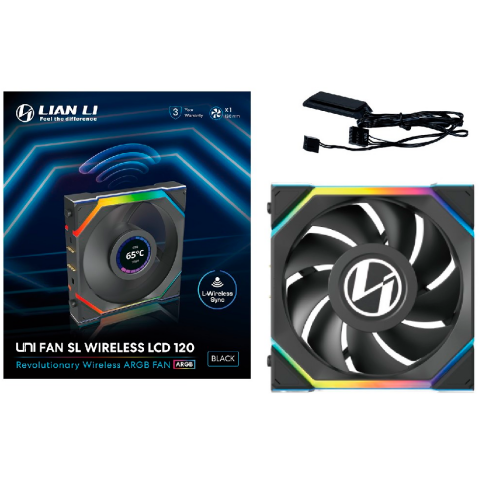 Вентилятор для корпуса Lian Li UNI Fan SL Wireless LCD 120 Black_5