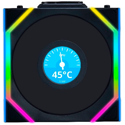 Вентилятор для корпуса Lian Li UNI Fan SL Wireless LCD 120 Reverse Blade Black