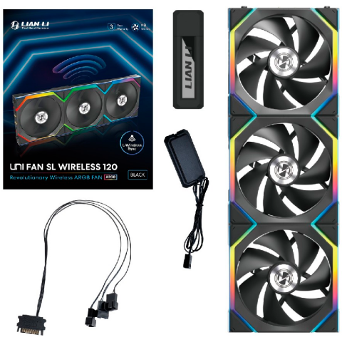 Вентилятор для корпуса Lian Li UNI Fan SL Wireless 120 Black (3 шт.)_9