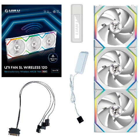 Вентилятор для корпуса Lian Li UNI Fan SL Wireless 120 White (3 шт.)_8