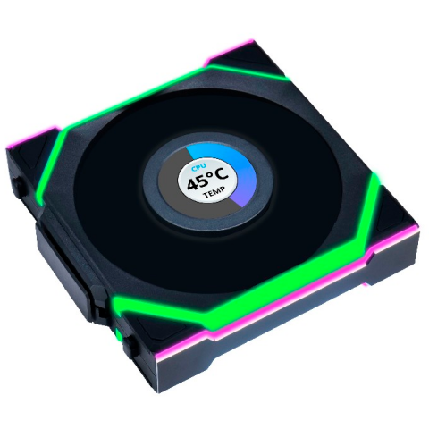 Вентилятор для корпуса Lian Li UNI Fan SL Wireless LCD 120 Black (3 шт.)_4