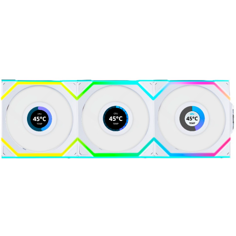 Вентилятор для корпуса Lian Li UNI Fan SL Wireless LCD 120 White (3 шт.)