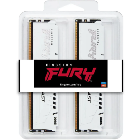 Оперативная память 64Gb DDR5 6000MHz Kingston Fury Beast White (KF560C30BWK2-64) (2x32Gb KIT)_1