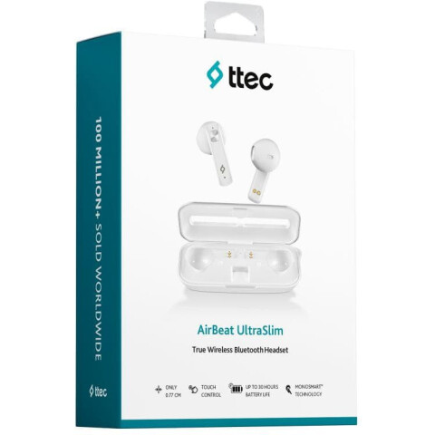 Гарнитура ttec AirBeat UltraSlim White_3